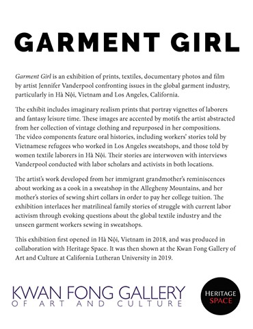 Garment Girl - Exhibition Proposal Document (Page 1)