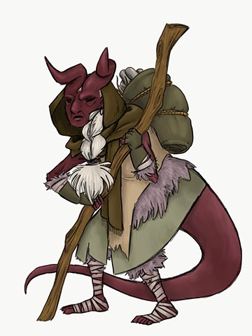 Nowhere - Tiefling Druid Character Design