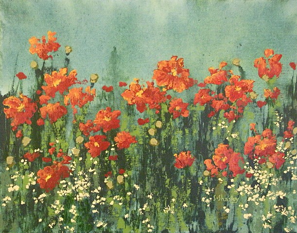 Contemplating Poppies
-Sold-