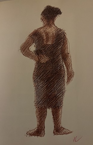Standing Woman at City Park