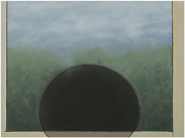 Paul Vincent (P.J.) Woods, Formal Image - Storm, Oil on paper on wood
