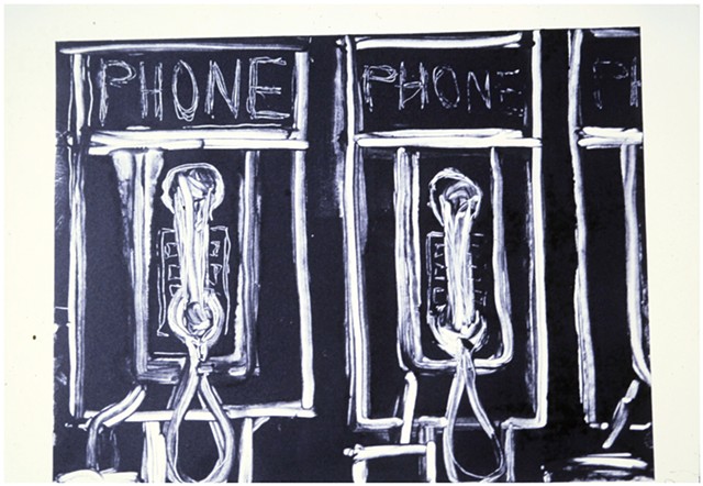 Untitled Print (three phone)