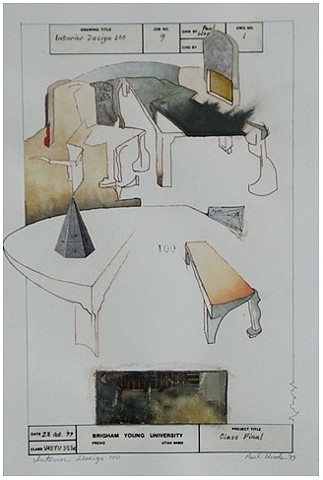 Paul Vincent (P.J.) Woods, Lithograph/drawing/painting/and-or glued elements.