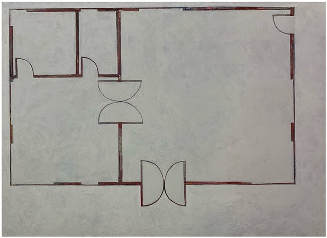 Paul P.J. Woods, 2025, oil on paper