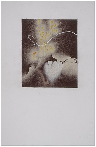 Paul Vincent (P.J.) Woods, Lithograph/monotype/drawing/painting/and-or glued elements.