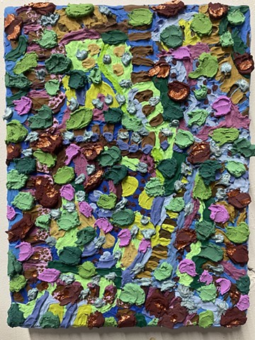 Small Rocks Tagged - Green and Purple