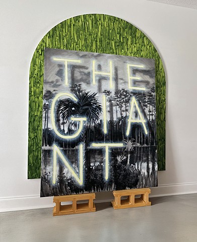 A Seated Giant in a Verdant Meadow