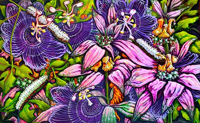 Spotted Bee Balm with Passion Flower