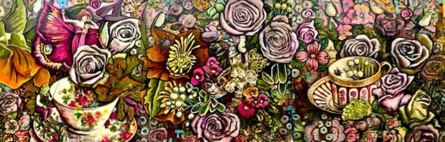 Flora Lore Vintage Rose Triptych 