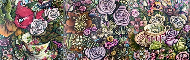 Victorian Rose Triptych