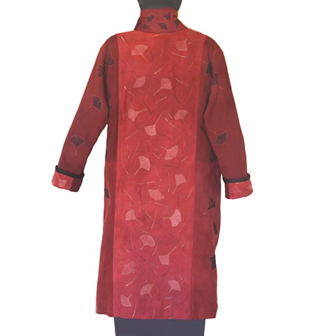 Red Gingko Coat Back