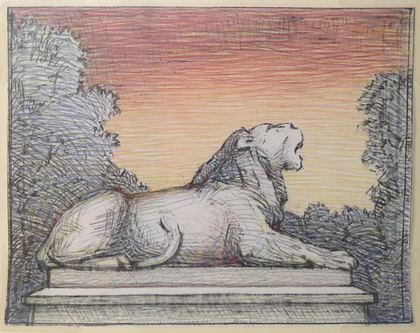 Maulbronn Lion, color study, reversed