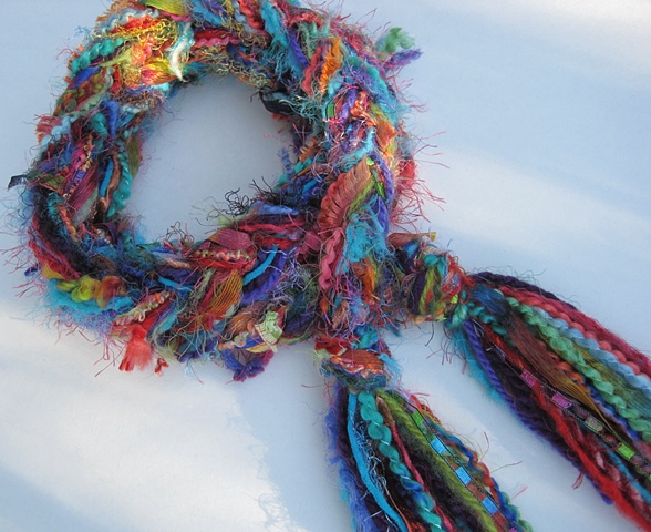 braided yarn boa style scarf