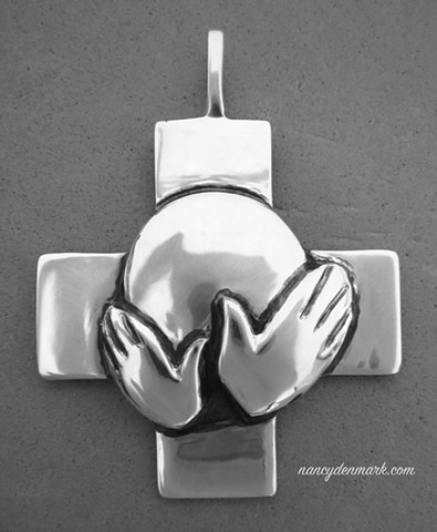 Go Forth To Love And Serve sterling cross ©NancyDenmark