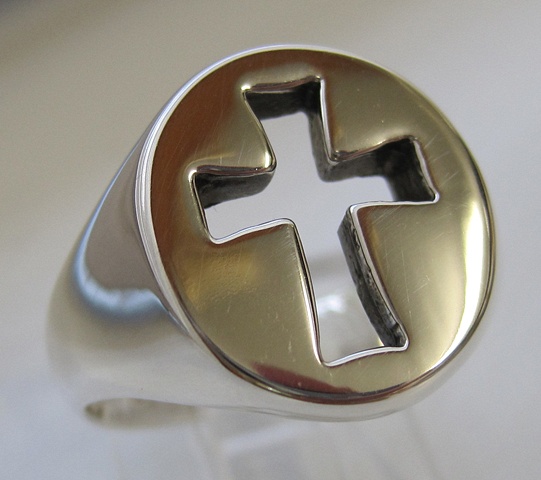 sterling silver cut out cross ring © Nancy Denmark