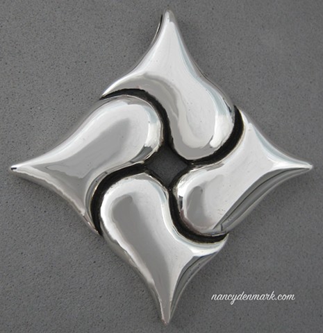 sterling silver pendant Hearts Entwined In Christ design © Nancy Denmark