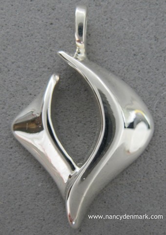 Filled With The Spirit silver descending dove pendant © Nancy Denmark