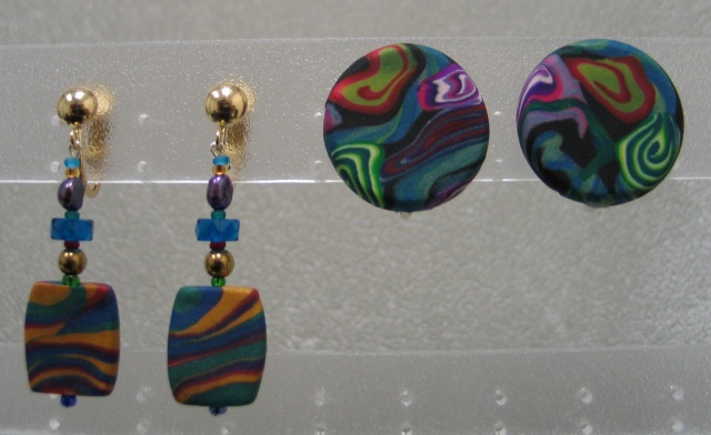 earclip dangle earrings and earbob styles by Nancy Denmark