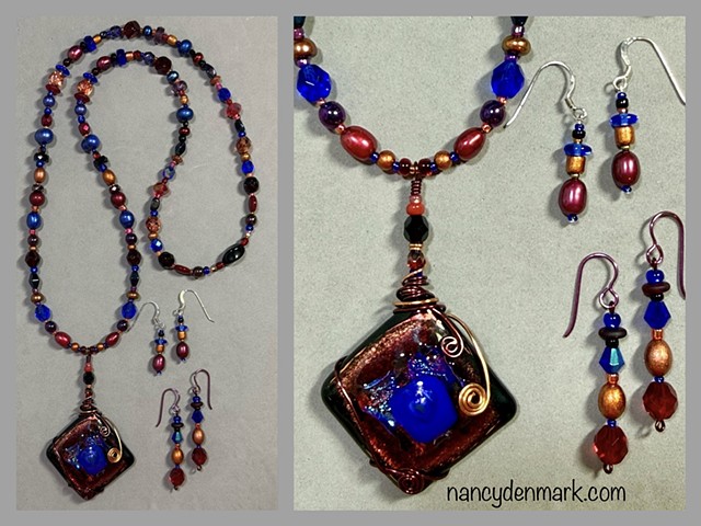 BN 17 Fiery Dichroic Necklace