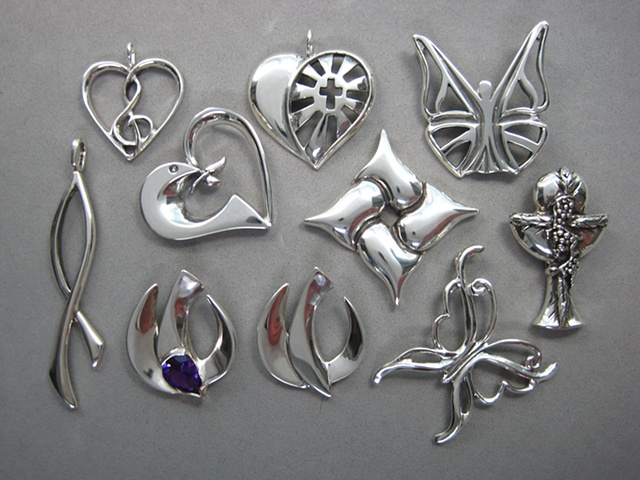 sterling silver Christian symbol jewelry designs ©Nancy Denmark