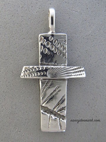 sterling silver Impressions of Nature Cross ©Nancy Denmark