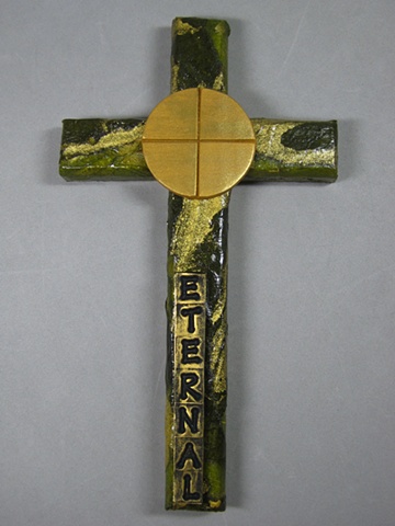 eternal life bread of life wall cross by Nancy Denmark and Patti Reed