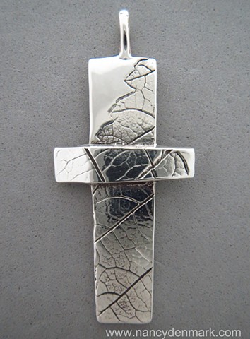 sterling silver Impressions of Nature Cross ©Nancy Denmark