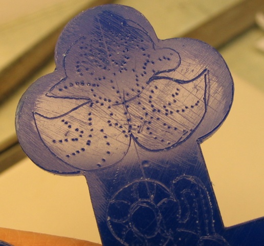LOTUS FLOWER MARKED WITH PINHOLES