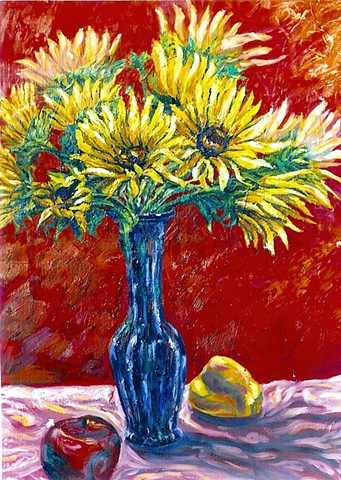 Red Sun Flowers