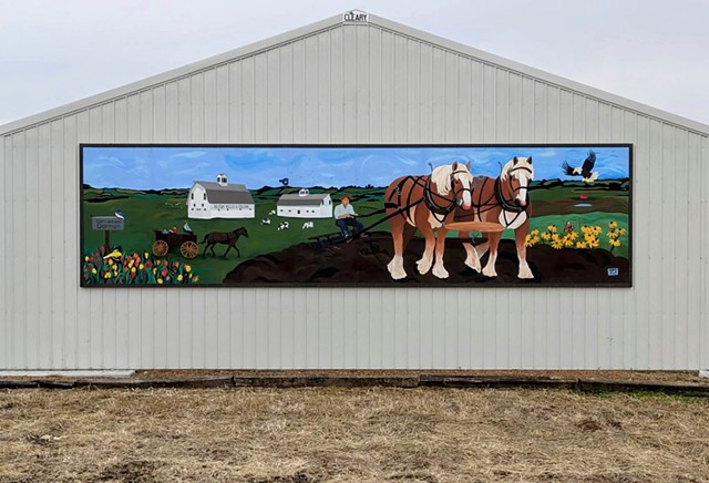 Maasdam Barns mural in Fairfield, Iowa. 