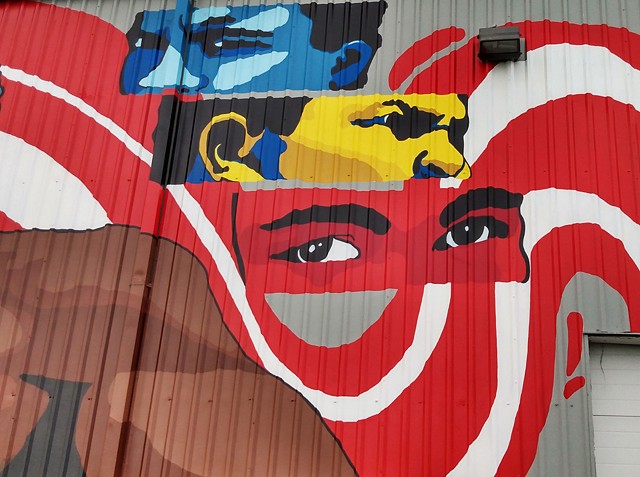 Muhammad ali mural on the side of Icor Boxing in Iowa City, Iowa painted by Katlynne Hummell Underhill. Muhammad Ali. Mural. Muhammad Ali Mural. 