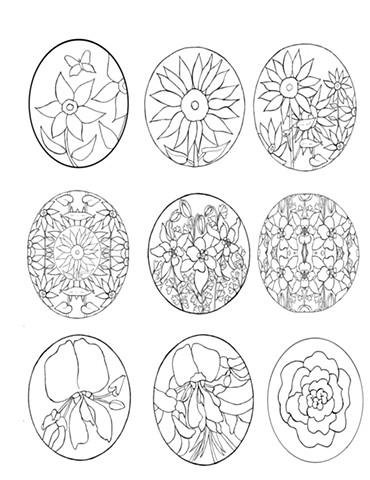 JUST FLOWERS COLORING BOOK PAGE 3