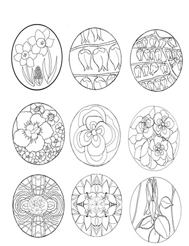 JUST FLOWERS COLORING BOOK PAGE 4