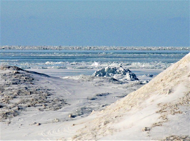 Icebergs Galore on Lake Michigan