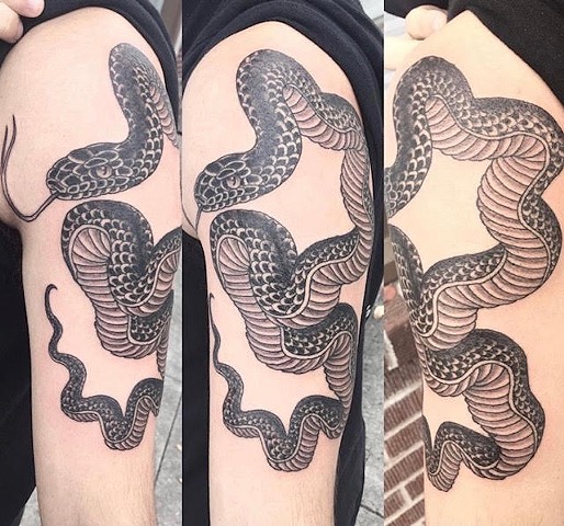 Snake by Jordan LeFever, Morningstar Tattoo, Belmont, Bay Area, California