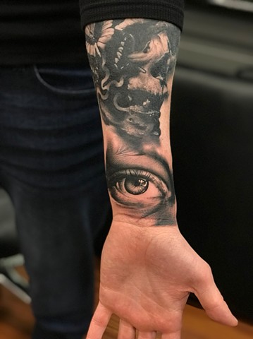 Eye Tattoo by Michael Ascarie, Morningstar Tattoo, Belmont, Bay Area, California