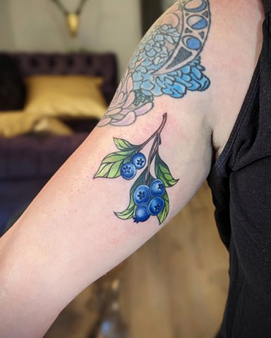 Blueberries Tattoo by Jordi Simons