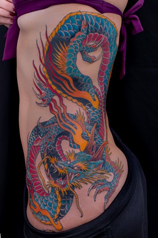 Dragon by Stefan Johnsson, Morningstar Tattoo, Belmont, Bay Area, California