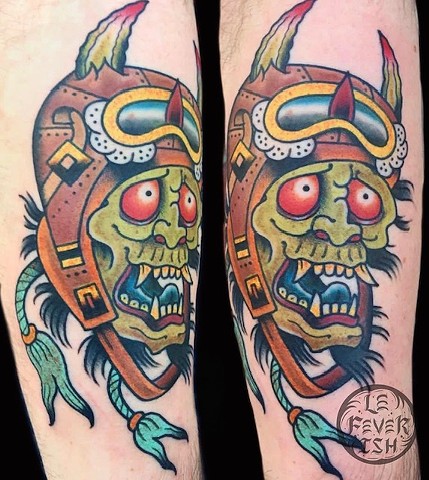 Kamakazi by Jordan LeFever, Morningstar Tattoo, Belmont, Bay Area, California