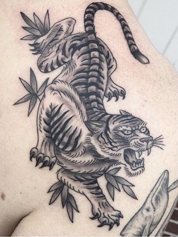 Tiger by Jordan LeFever, Morningstar Tattoo, Belmont, Bay Area, California