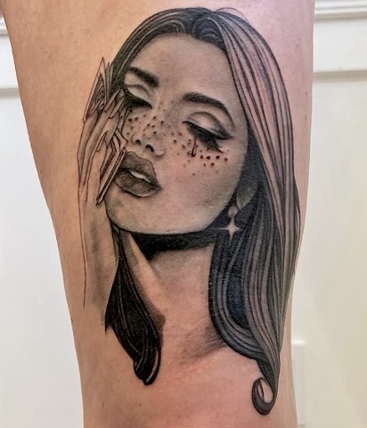 Freckles Tattoo by Megan Meow, Morningstar Tattoo Parlor, Belmont, Bay Area, California