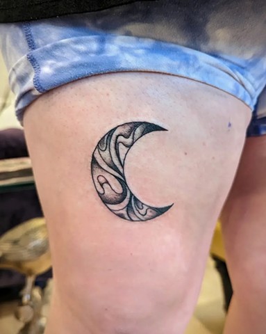 Moon Tattoo by Jordi Simons