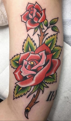 Roses by Jordan LeFever, Morningstar Tattoo, Belmont, Bay Area, California