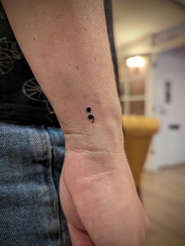Semicolon Tattoo by Jordi Simons