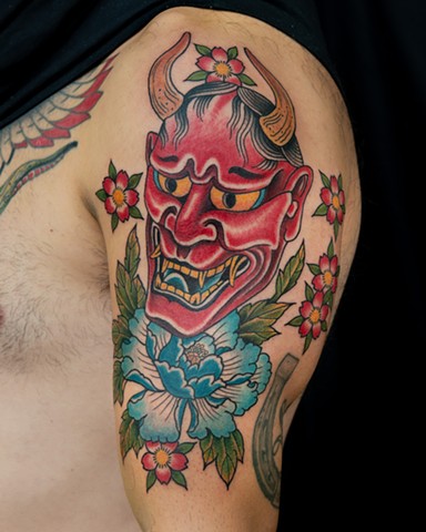 Hannya by Stefan Johnsson, Morningstar Tattoo, Belmont, Bay Area, California