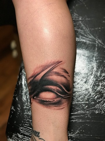 Evil Eye Tattoo by Michael Ascarie, Morningstar Tattoo, Belmont, Bay Area, California