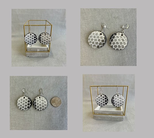 Black and White Print Earrings