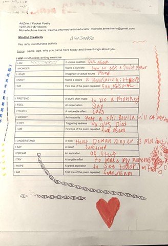 Pocket Poetry, %I am% mindfulness writing 