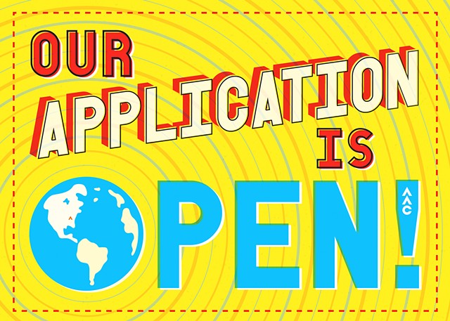 Application Open Postcard