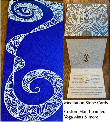 Meditation Stone Cards, Custom Hand-painted Yoga Mats & more
